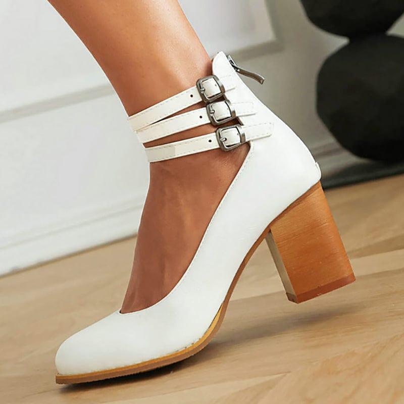 Ariana | Triple-Buckle High Heels