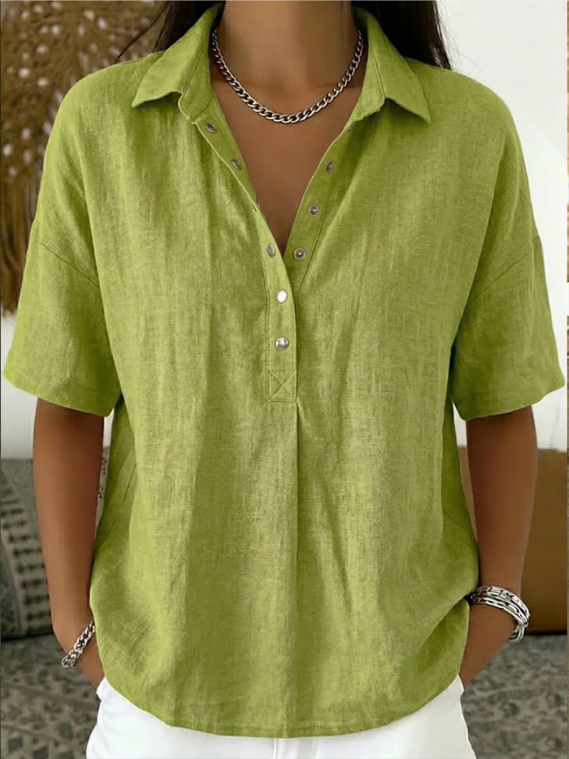 Ariande | Blouse with Collar and Button