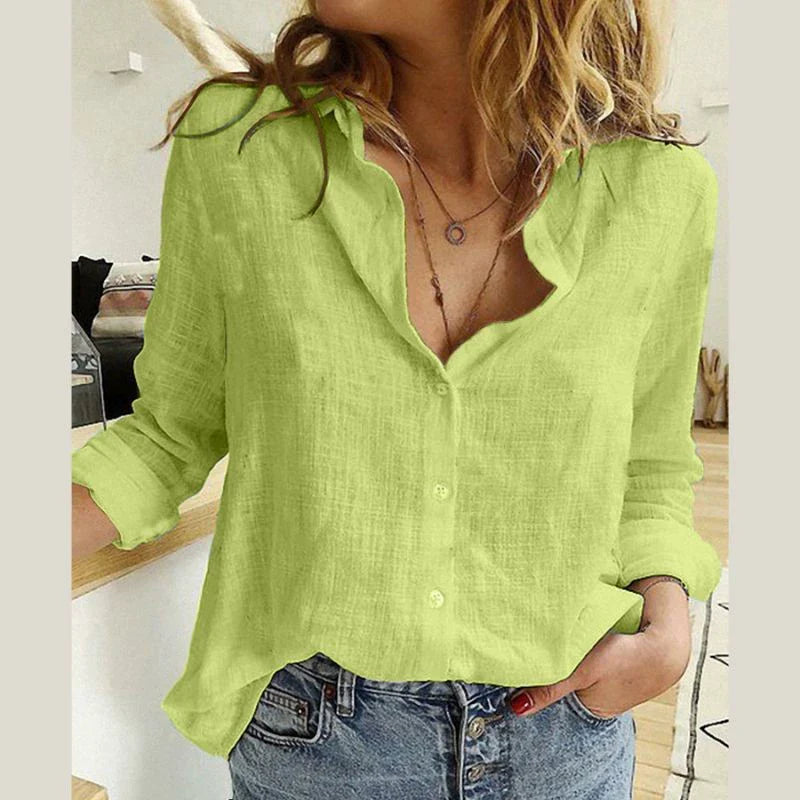 Aurélie — Elegant Cotton Blouse with a Natural Style