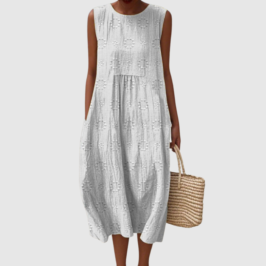 Rose | Embroidered Midi Dress