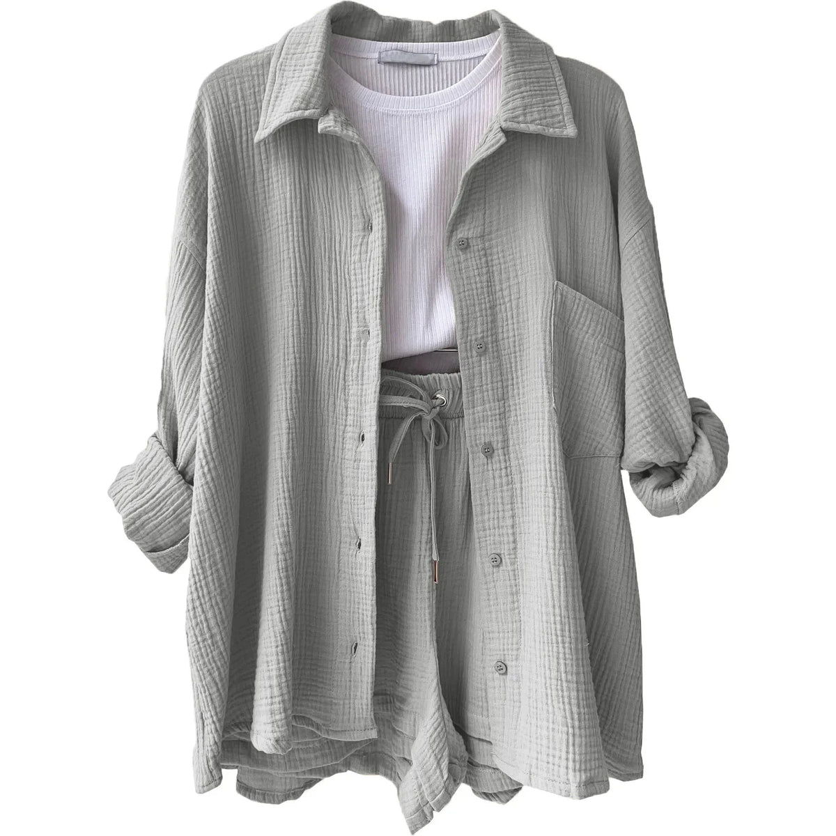 Meli | Relaxed 2-Piece Summer Set (Blouse & Shorts)