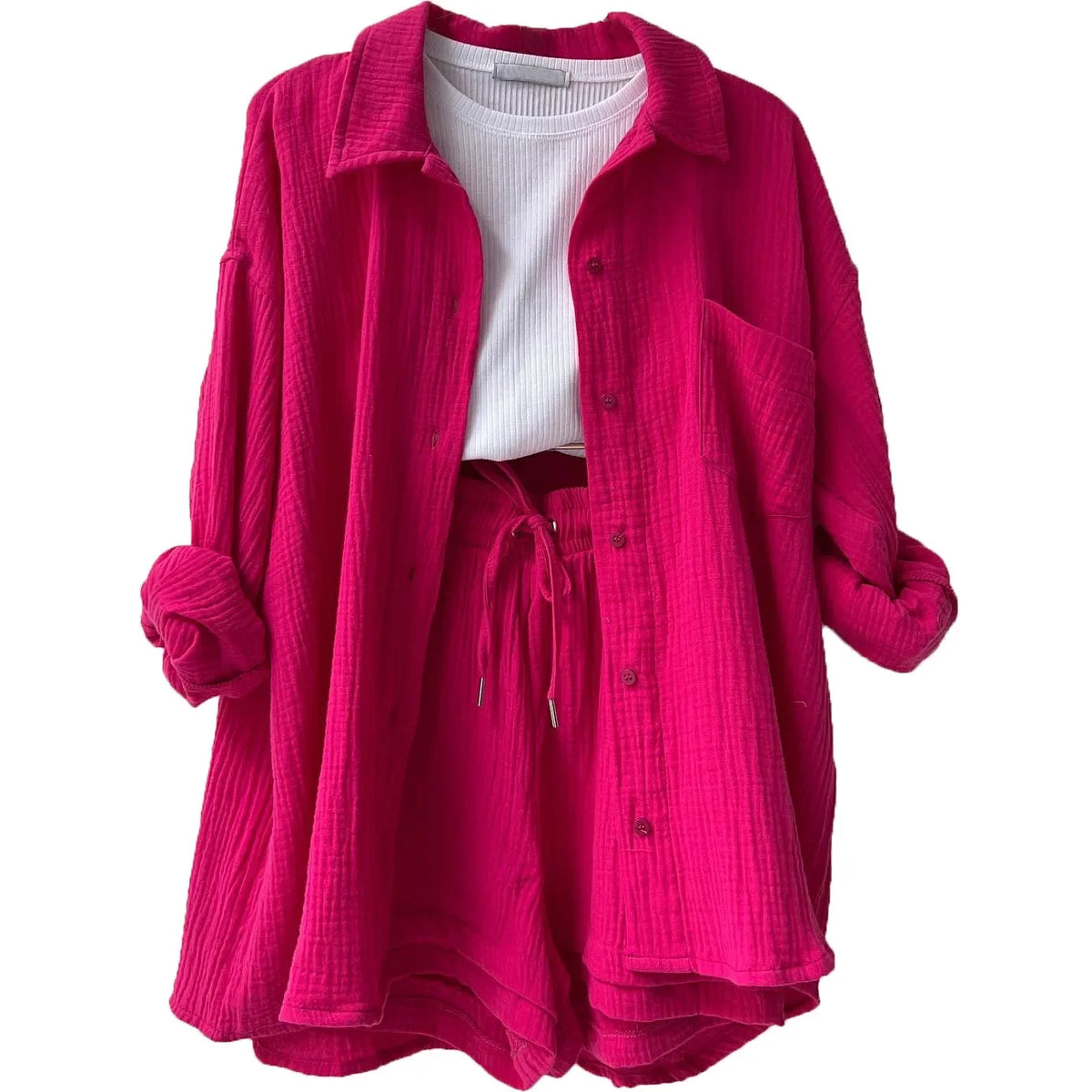 Meli | Relaxed 2-Piece Summer Set (Blouse & Shorts)
