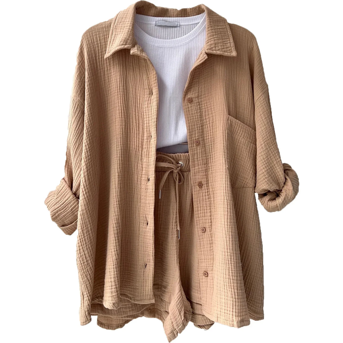 Meli | Relaxed 2-Piece Summer Set (Blouse & Shorts)