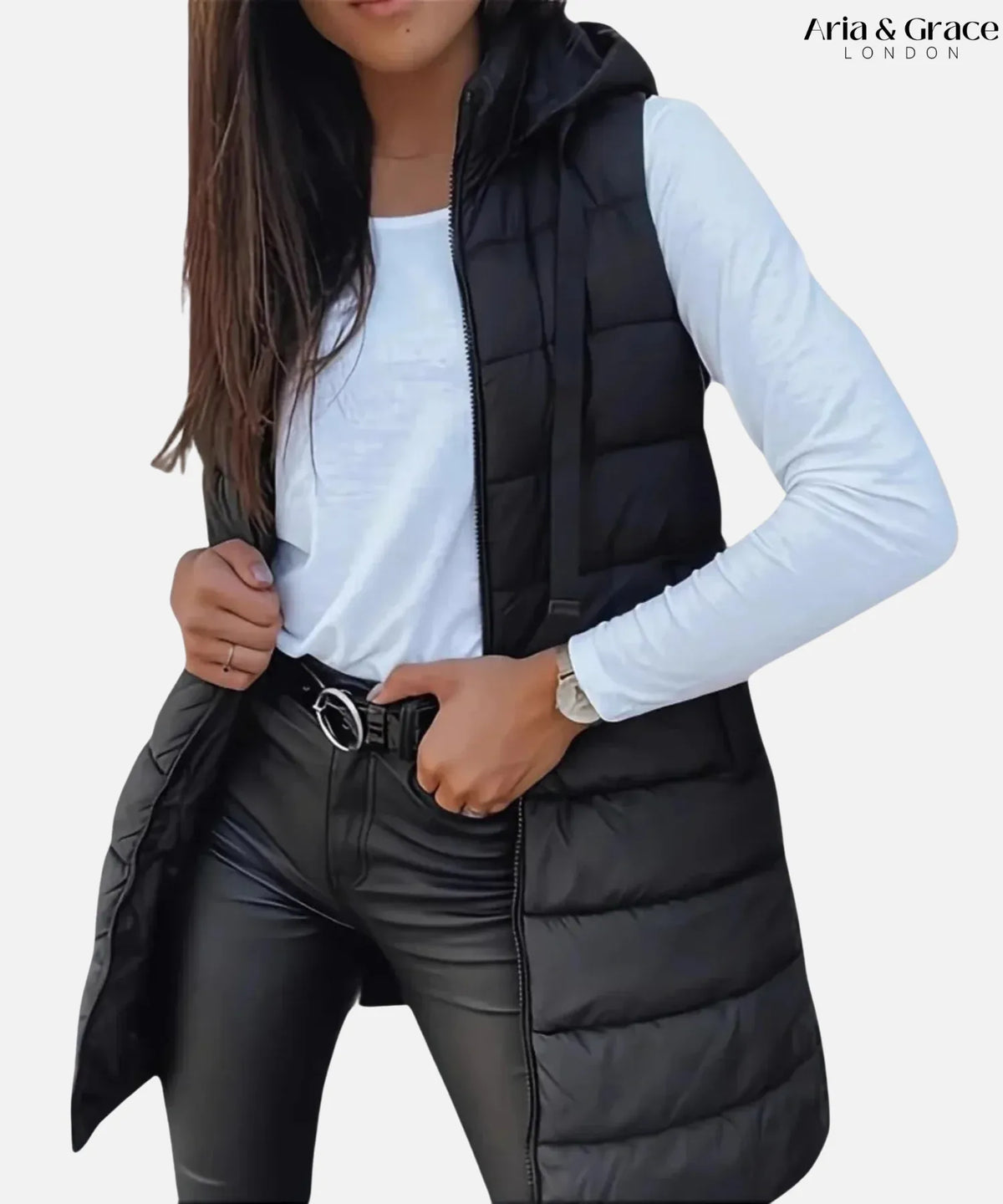 Maurina - Casual Sleeveless Long Puffer Vest