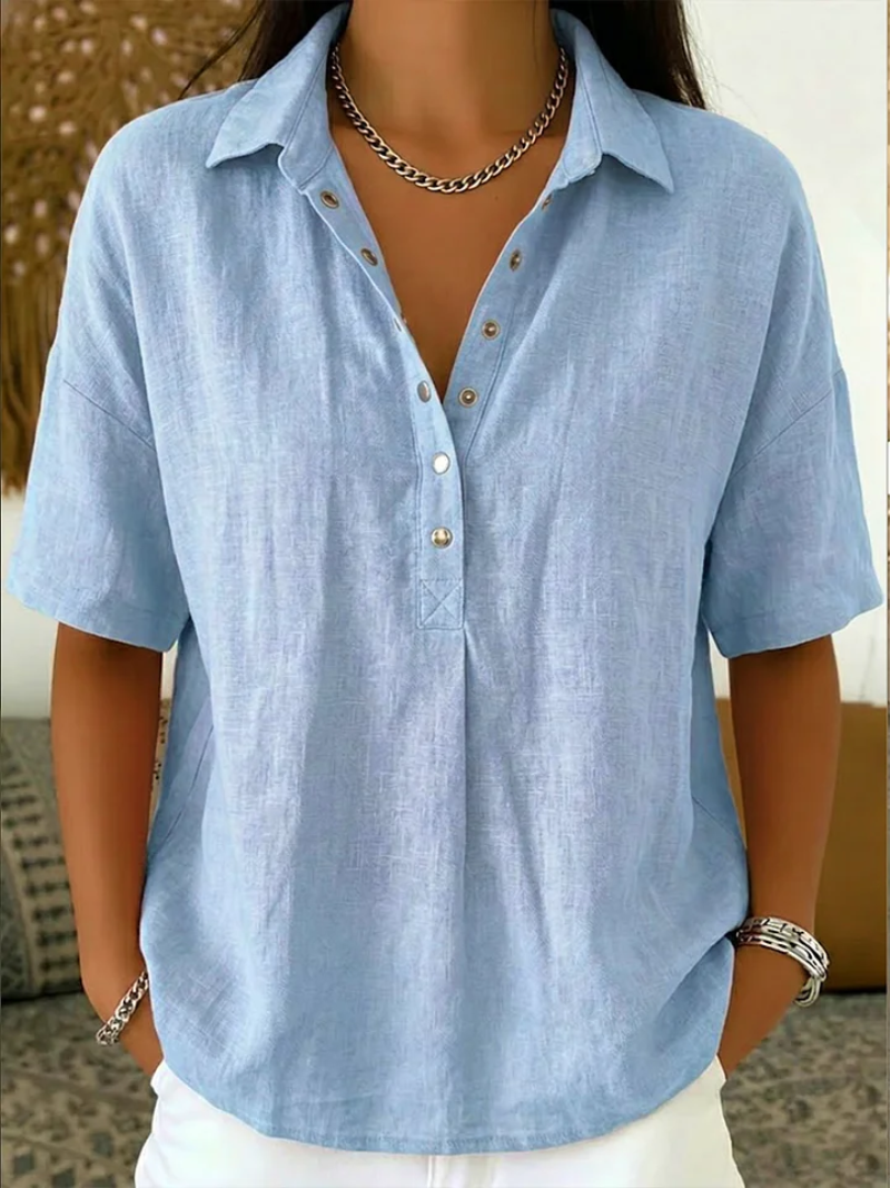 Ariande | Blouse with Collar and Button