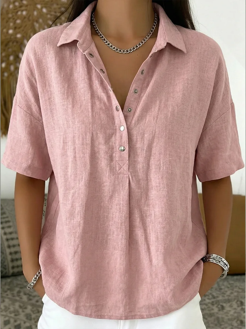Ariande | Blouse with Collar and Button