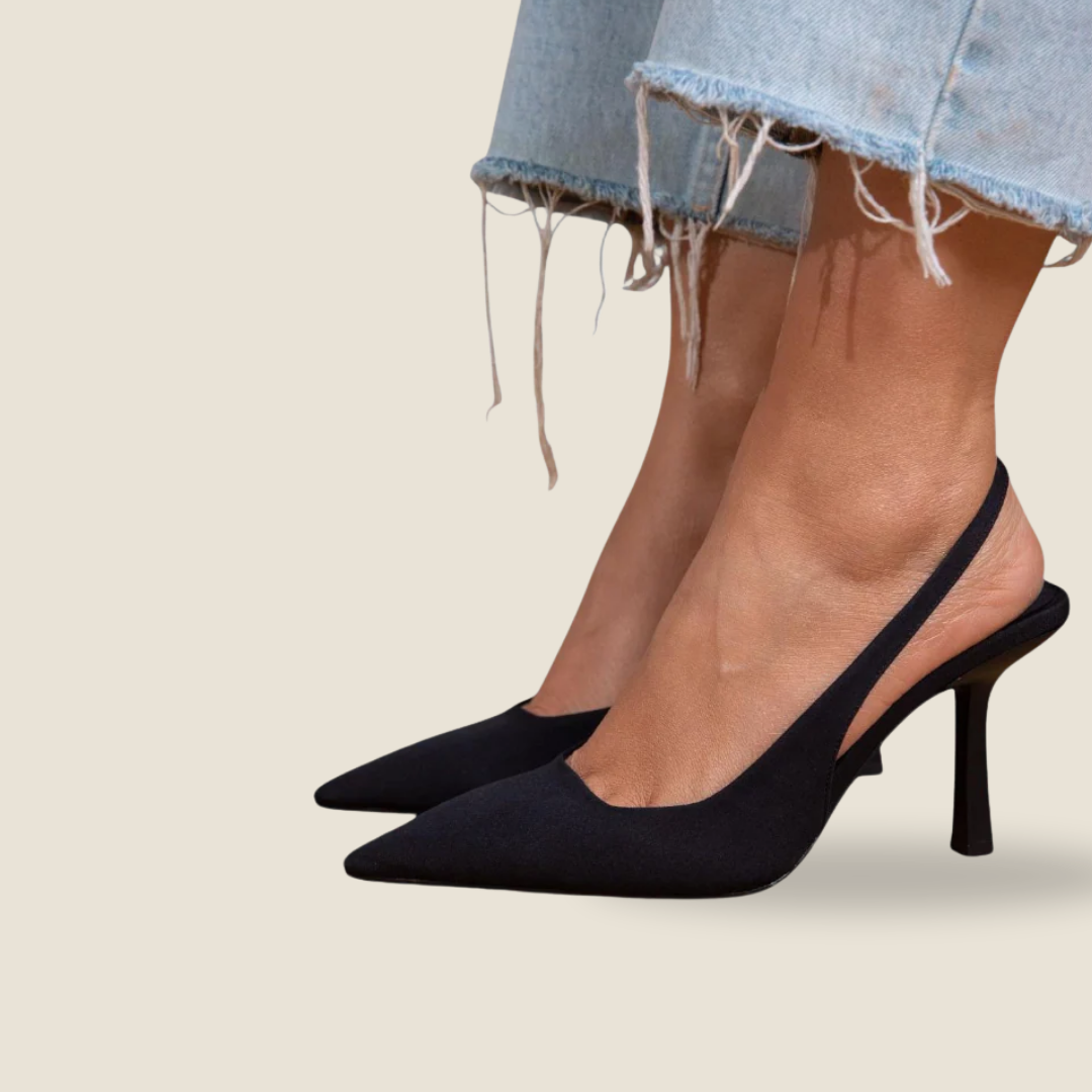 Giselle | Suede open-heel pumps