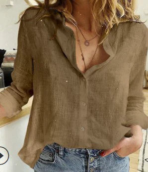 Aurélie — Elegant Cotton Blouse with a Natural Style