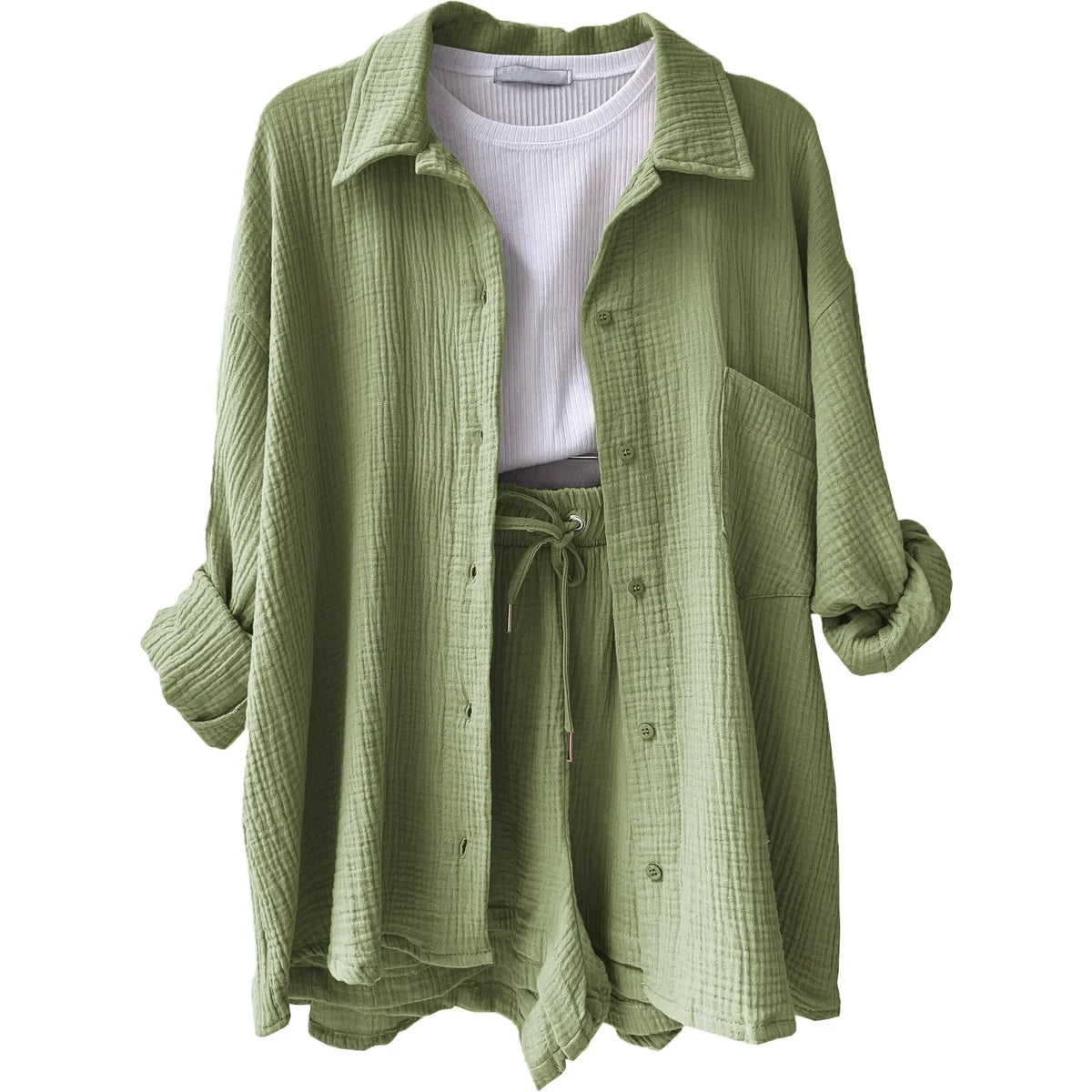 Meli | Relaxed 2-Piece Summer Set (Blouse & Shorts)