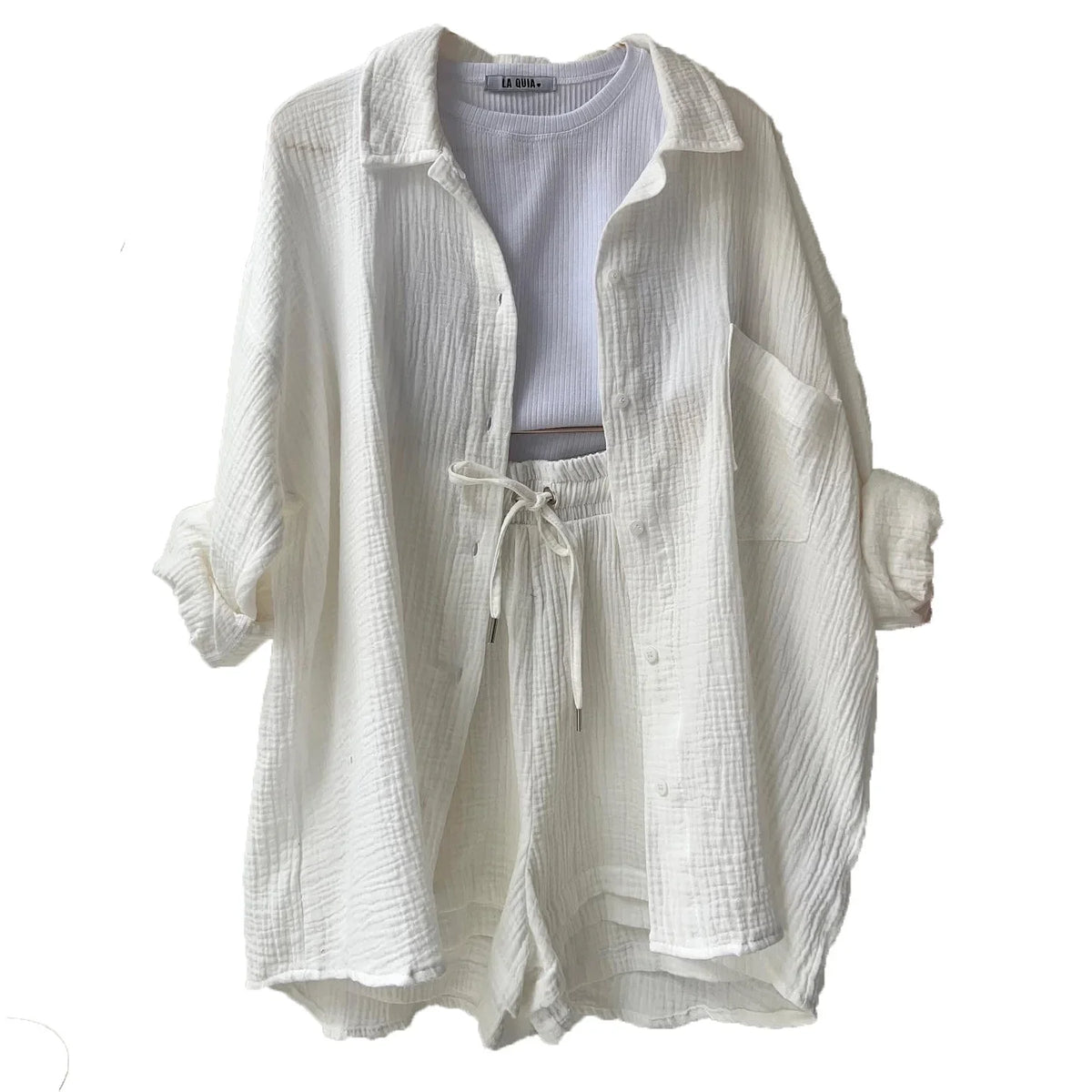Meli | Relaxed 2-Piece Summer Set (Blouse & Shorts)