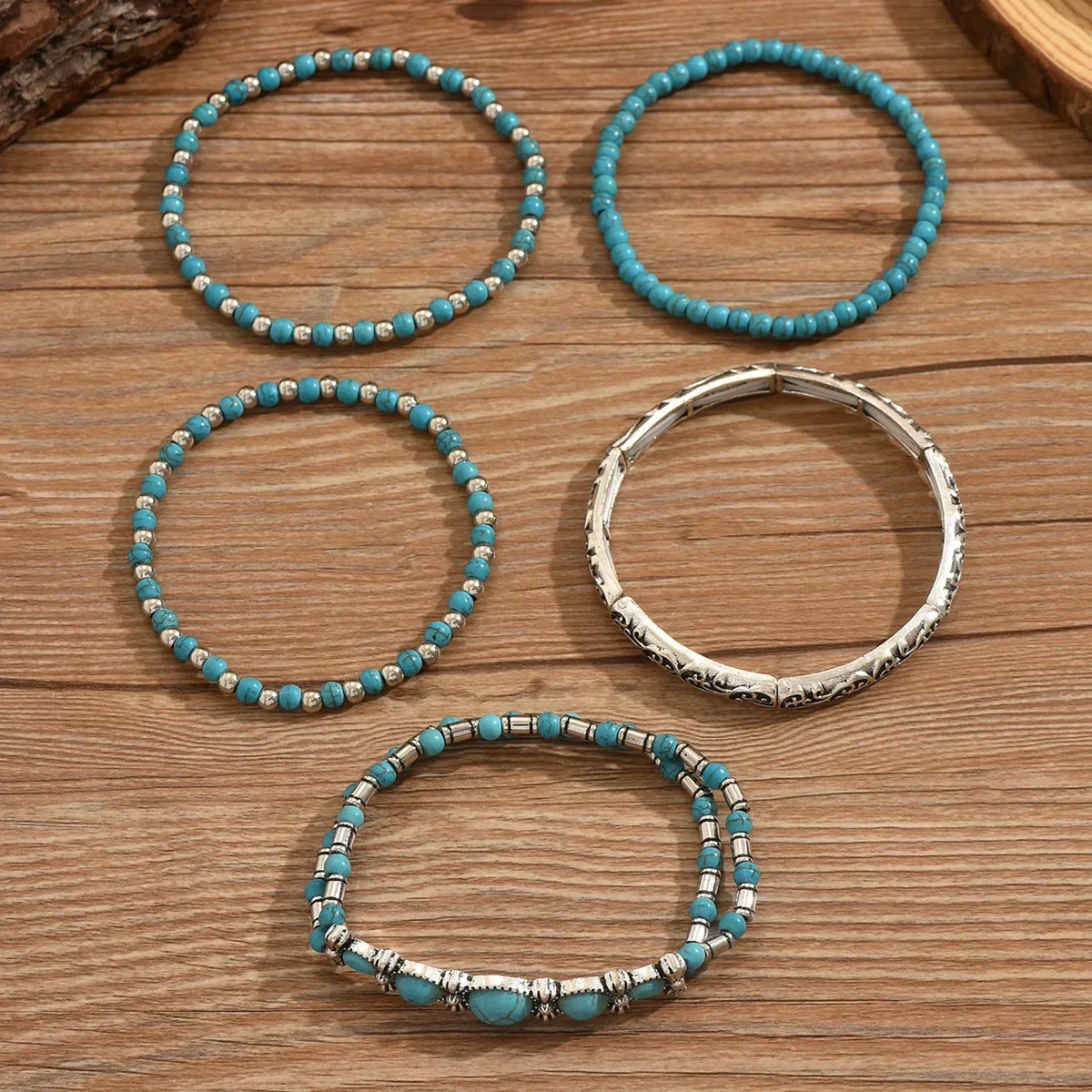 Maëlys — Multi-strand turquoise bracelet