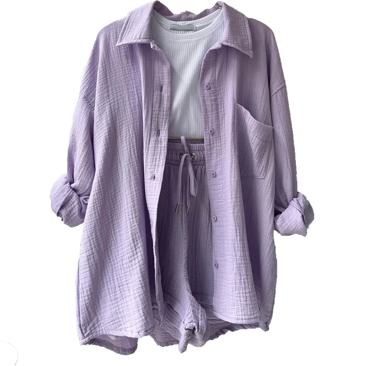 Meli | Relaxed 2-Piece Summer Set (Blouse & Shorts)