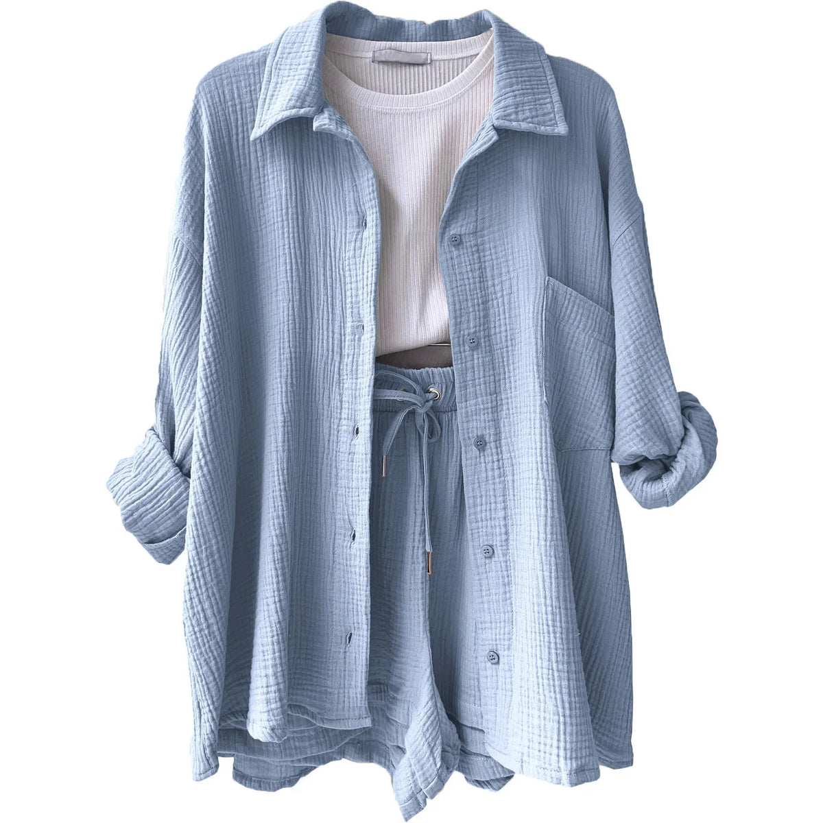 Meli | Relaxed 2-Piece Summer Set (Blouse & Shorts)
