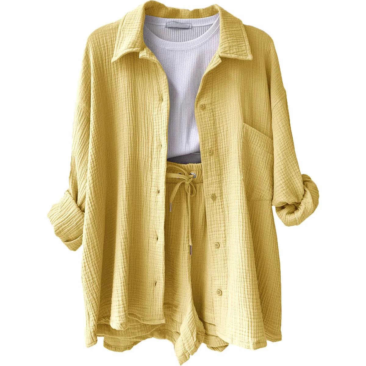 Meli | Relaxed 2-Piece Summer Set (Blouse & Shorts)