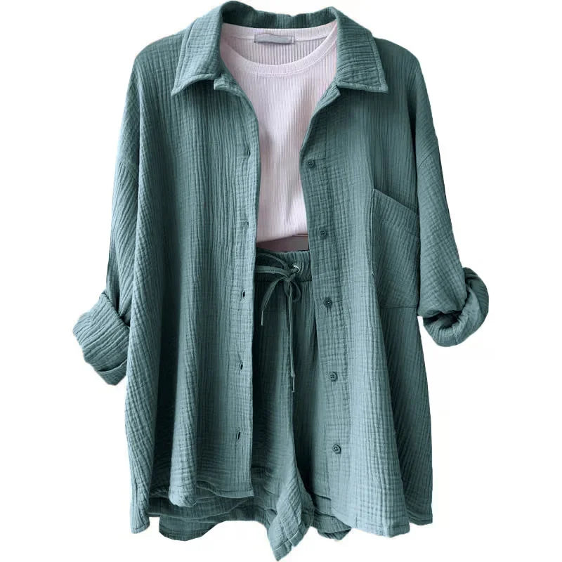 Meli | Relaxed 2-Piece Summer Set (Blouse & Shorts)