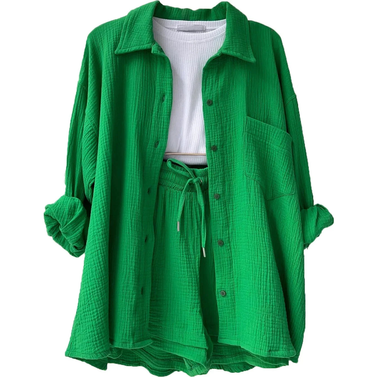 Meli | Relaxed 2-Piece Summer Set (Blouse & Shorts)